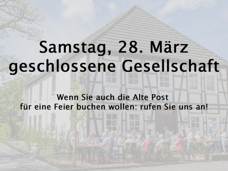 Alte Post -> zur Speisekarte